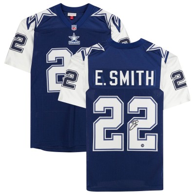 Игровая джерси Autographed Dallas Cowboys Emmitt Smith Fanatics Authentic Navy Mitchell & Ness Authentic 1995 Throwback
