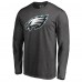 Футболка с длинным рукавом Philadelphia Eagles Primary Logo - Heathered Charcoal