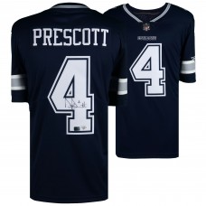 Игровая джерси Autographed Dallas Cowboys Dak Prescott Fanatics Authentic Blue Nike Limited