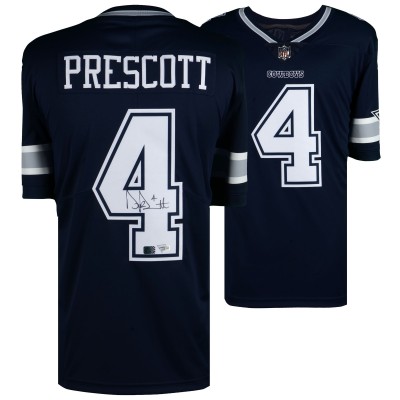 Игровая джерси Autographed Dallas Cowboys Dak Prescott Fanatics Authentic Blue Nike Limited
