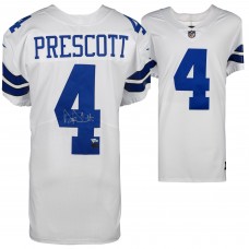 Игровая джерси Autographed Dallas Cowboys Dak Prescott Fanatics Authentic White Nike Elite