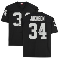 Autographed Las Vegas Raiders Bo Jackson Fanatics Authentic Black Mitchell & Ness Authentic Jersey