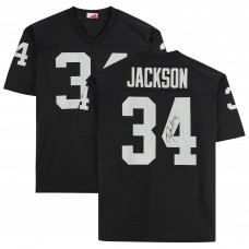 Autographed Las Vegas Raiders Bo Jackson Fanatics Authentic Black Mitchell & Ness Authentic Jersey