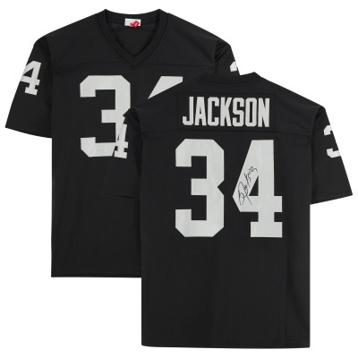 Autographed Las Vegas Raiders Bo Jackson Fanatics Authentic Black Mitchell & Ness Authentic Jersey