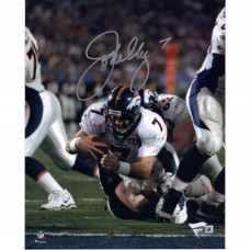 Autographed Denver Broncos John Elway Fanatics Authentic 8 x 10 White Diving Photograph