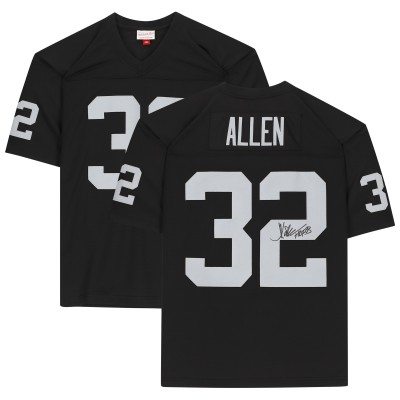 Autographed Las Vegas Raiders Marcus Allen Fanatics Authentic Black Mitchell & Ness Replica Jersey with HOF 03 Inscription
