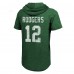 Футболка с капюшоном Aaron Rodgers Green Bay Packers Player Name & Number Tri-Blend - Green