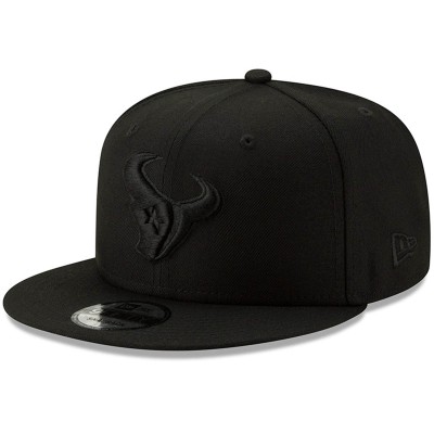 Бейсболка Houston Texans New Era Black Black On Black 9FIFTY