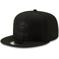 Бейсболка Green Bay Packers New Era Black Black On Black 9FIFTY