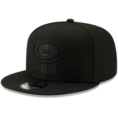 Бейсболка Green Bay Packers New Era Black Black On Black 9FIFTY