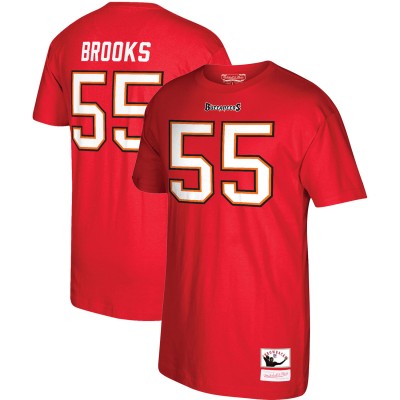 Футболка Derrick Brooks Tampa Bay Buccaneers Mitchell & Ness Retired Player Name and Number - Red