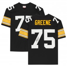 Игровая джерси Autographed Pittsburgh Steelers Joe Greene Fanatics Authentic Mitchell & Ness Black Replica with HOF 87 Inscription