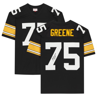 Игровая джерси Autographed Pittsburgh Steelers Joe Greene Fanatics Authentic Mitchell & Ness Black Replica with HOF 87 Inscription