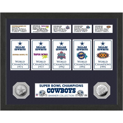 Dallas Cowboys Highland Mint 13 x 16 Banner Collection Silver Coin Photo Mint