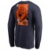 Футболка с длинным рукавом Chicago Bears Navy Midway Monster