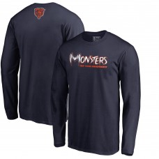Футболка с длинным рукавом Chicago Bears Navy Monsters Футболка с длинным рукавом Chicago Bears Navy Monsters