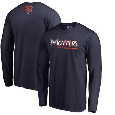 Футболка с длинным рукавом Chicago Bears Navy Monsters