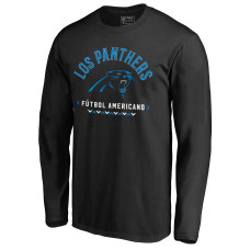 Футболка с длинным рукавом Carolina Panthers Black Futbol Americano