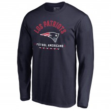 Футболка с длинным рукавом New England Patriots Futbol Americano - Navy