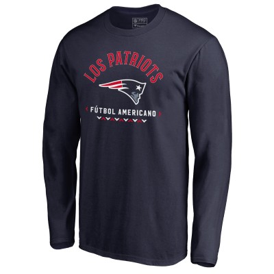 Футболка с длинным рукавом New England Patriots Futbol Americano - Navy