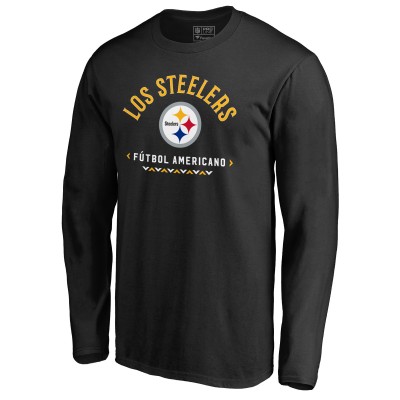 Футболка с длинным рукавом Pittsburgh Steelers Futbol Americano - Black