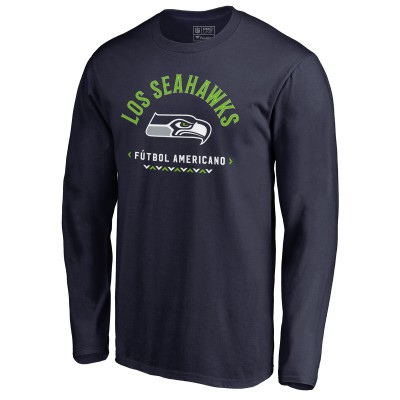 Футболка с длинным рукавом Seattle Seahawks Futbol Americano - College Navy