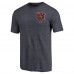 Футболка Chicago Bears Heathered Navy Primary Logo Left Chest Distressed Tri-Blend