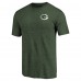 Футболка Green Bay Packers Primary Logo Left Chest Distressed Tri-Blend - Heathered Green