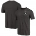 Las Vegas Raiders Heathered Black Primary Logo Left Chest Distressed Tri-Blend T-Shirt