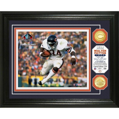 Chicago Bears Walter Payton Highland Mint Hall of Fame Induction Photomint