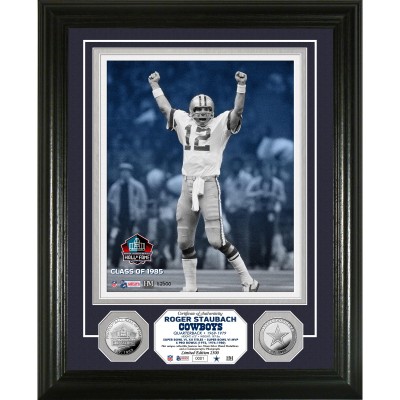 Dallas Cowboys Roger Staubach Highland Mint Hall of Fame Induction Photomint