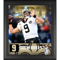 New Orleans Saints Drew Brees Fanatics Authentic Framed 15 x 17 500th Touchdown Milestone Collage