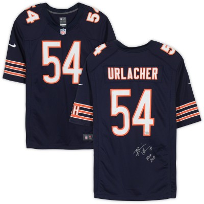 Игровая джерси Autographed Chicago Bears Brian Urlacher Fanatics Authentic Nike Navy Game with HOF 2018 Inscription