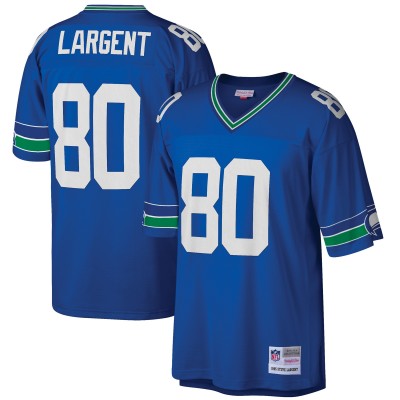 Джерси Seattle Seahawks Steve Largent Mitchell & Ness Royal Big & Tall 1985 Retired Player Replica
