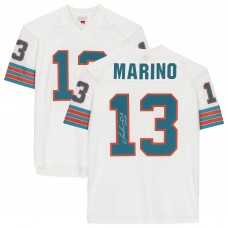 Autographed Miami Dolphins Dan Marino Fanatics Authentic White Replica Mitchell & Ness Jersey with HOF 05 Inscription