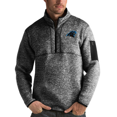Пуловер Carolina Panthers Antigua Heather Black Fortune Jacket