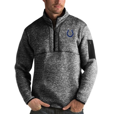 Кофта с короткой молнией Indianapolis Colts Antigua Fortune - Heather Black