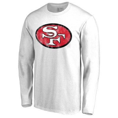 Футболка с длинным рукавом San Francisco 49ers Throwback Logo - White