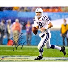 Autographed Indianapolis Colts Peyton Manning Fanatics Authentic 16 x 20 Super Bowl XLI Running in Rain Photograph