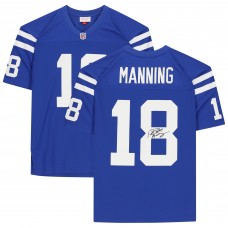 Autographed Indianapolis Colts Peyton Manning Fanatics Authentic Mitchell & Ness Blue Replica Jersey