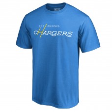 Los Angeles Chargers Powder Blue Multi Color Vintage Logo T-Shirt