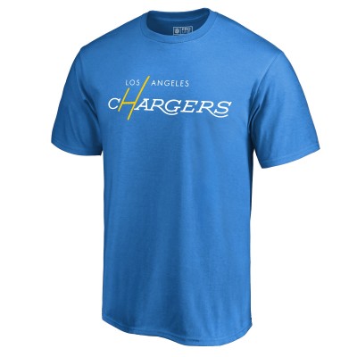 Los Angeles Chargers Powder Blue Multi Color Vintage Logo T-Shirt
