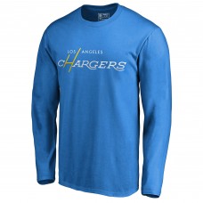 Футболка с длинным рукавом Los Angeles Chargers Multi Color Vintage Logo - Powder Blue