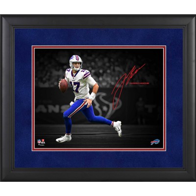 Buffalo Bills Josh Allen Fanatics Authentic Framed 11 x 14 Spotlight Photograph - Facsimile Signature