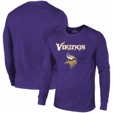 Футболка с длинным рукавом Minnesota Vikings Majestic Threads Lockup Tri-Blend - Purple