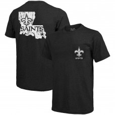 Футболка New Orleans Saints Majestic Threads Tri-Blend Pocket - Black