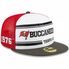 Бейсболка Tampa Bay Buccaneers New Era 2019 NFL Sideline Home Official 59FIFTY 1970s - White/Pewter