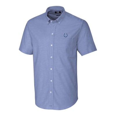Футболка Indianapolis Colts Cutter & Buck Stretch Oxford Woven Button Down - Blue