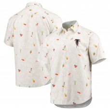 Atlanta Falcons Tommy Bahama Beach-Cation Throwback Button-Up Woven Shirt - White