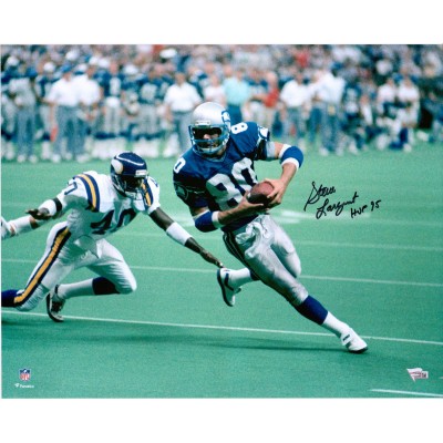 Autographed Seattle Seahawks Steve Largent Fanatics Authentic 16 x 20 vs. Vikings Photograph with HOF 95 Inscription